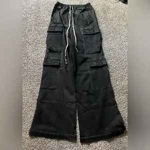 rick owens風 DOUBLE CARGO JUMBO BELA Rick Owens DRKSHDW Unisex Double Cargo Jumbo Bela Pants